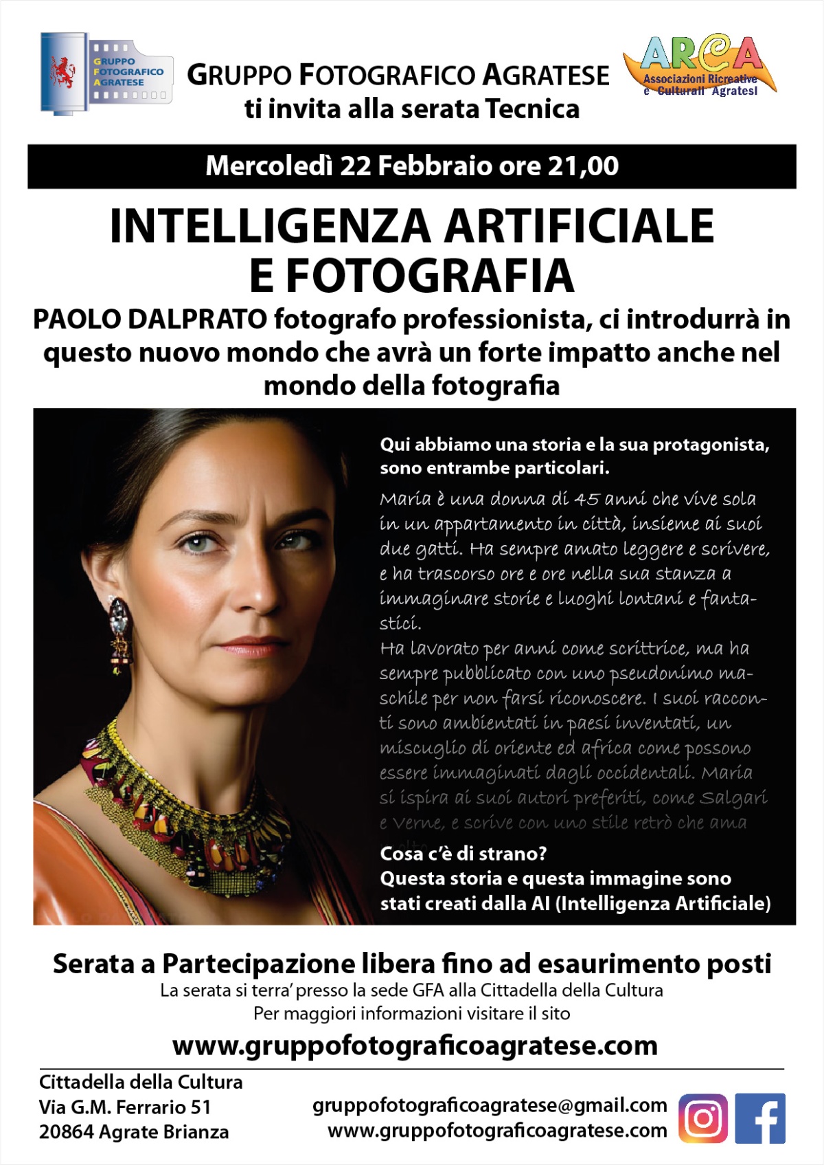 22 Febbraio 2023 – serata tecnica: Intelligenza Artificiale e Fotografia, a cura di Paolo Dalprato